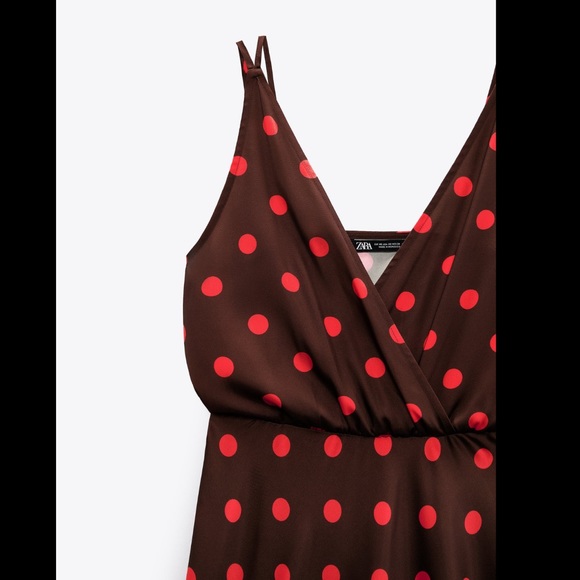 Polka Dot Satin Dress - Picture 10 of 10